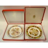 Six Spode Collector's plates inspired by Medieval Illuminated manuscripts, all with boxes (6) All