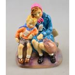 A rare Royal Worcester figural group from the Wartime Series -  'Evacuees', modelled by Eileen A.