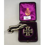 An Imperial German army WW1 Iron Cross 2nd class with ribbon suspension