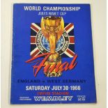An original 1966 World Cup Final England v West Germany souvenir programme, Chelsea blue cover