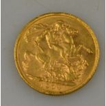 A gold sovereign, Edward VII, 1904, Perth