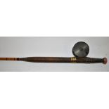 A vintage 9ft fly-rod with split-cane he