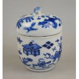 A Chinese mid 19th century blue and whit