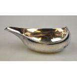 A George III silver pap boat with reeded