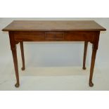 A George III mahogany pad foot side tabl