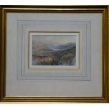 William Leighton Leitch - A set of five watercolour Scottish views - 'Glen Shield and mountains,