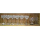 One dozen Tudor lead crystal hock glasse