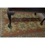 An old Sumak rug, the mid-brown ground w