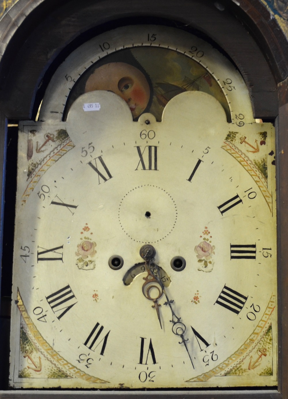 A Victorian inlaid mahogany 8-day longcase clock, the broken swan-neck hood enclosing an oversized - Image 2 of 2