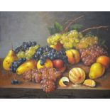 T. Lerioat - Still life of fruit and flo