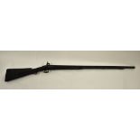 An early 19th century percussion-lock sporting gun with 84 cm barrel walnut stock, half-stock and