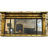 A 19th century giltwood overmantel, 64 c