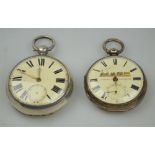 A late 19th century chain fusee silver-cased pocket watch, the movement signed B. Glover,
