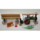 A boxed Mamod steam tractor and lumber w