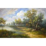 English School - Pair of landscapes, one