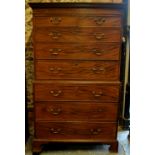 A George III mahogany chest on chest, th