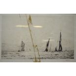 A.C. Bond - 'Sea Reach', drypoint etching, pencil signed to lower right margin, 21 x 35 cm, the