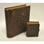 Two Victorian embossed leather photograp