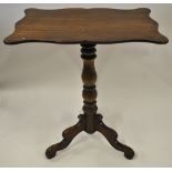 Victorian mahogany and oak tripod table