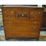 A Victorian millinery mahogany chest of