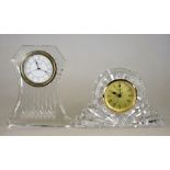 Two Waterford Crystal mantel clocks (2) Condition Report Both good condition