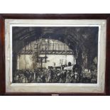 Frank Brangwyn - 'Interior Cannon Street Station', etching, pencil signed lower right margin, 69 x