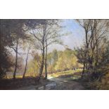 Kenneth Denton - 'Autumn Ashdown Forest', oil on board, signed lower left, 49 x 75 cm, inscribed and