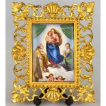 A German porcelain rectangular plaque, f