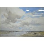 Gerald Ackermann - 'Cloudy weather Blakeney', watercolour, signed lower right, 24 x 35 cm, the