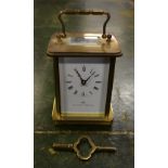 A Matthew Norman brass carriage timepiec