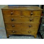 A George III mahogany chest of two short