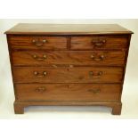 A George IV mahogany chest of two short