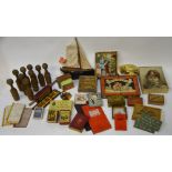 A collection of 19th century and later vintage games, including skittles, pond yacht, etc. (box)