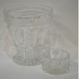 An impressive large Waterford Crystal 'Millennium Collection' ice bucket, 27 cm h. to/w a matching