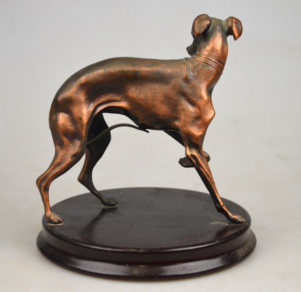 A gilt-patinated bronze figure of a grey - Image 2 of 2