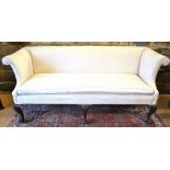 A George III style mahogany sofa, probab