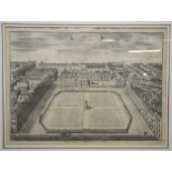 Three engravings - 'Golden Square', 'Southampton or Bloomsbury Square', and 'Leicester Square',