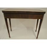 A Victorian inlaid mahogany tea table, t