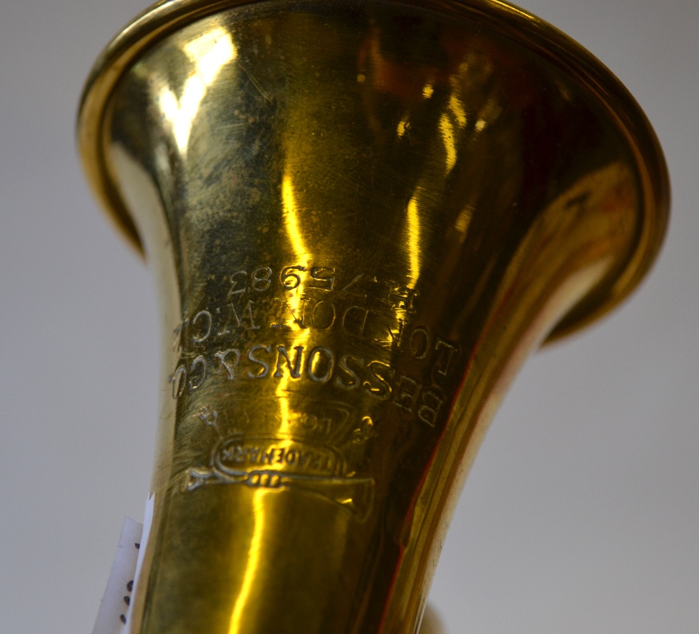 A brass military cornet by Bessons & Co. - Image 4 of 4