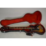 A Hofner four string bass guitar with to