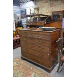 An 18th century oak chest of two short o