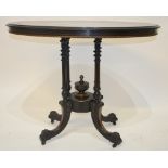 A Victorian Aesthetic period ebonised an