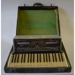 A cased Lorenzo piano-accordion with cre