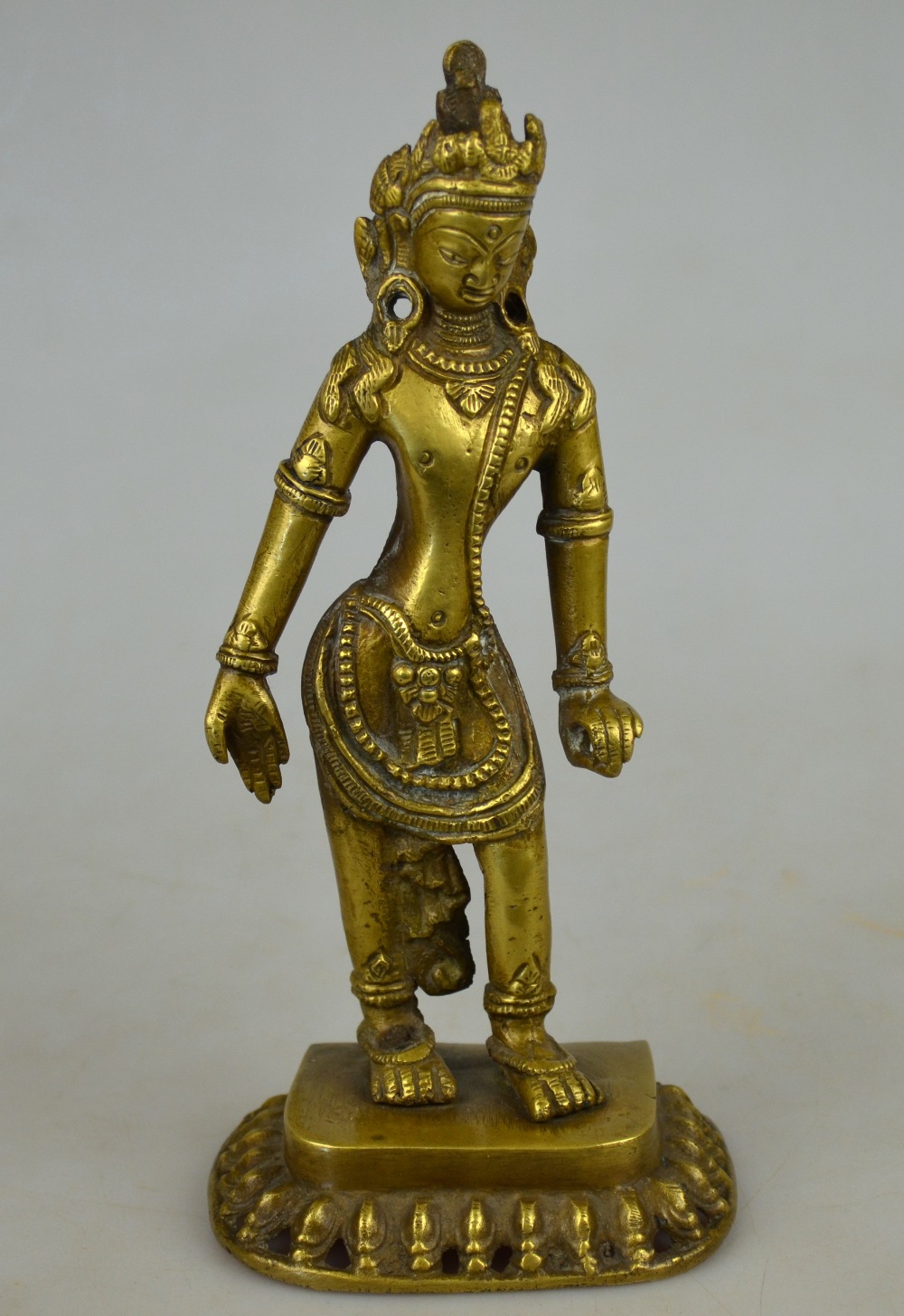 A Nepalese standing bronze figure of a d