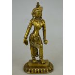 A Nepalese standing bronze figure of a d