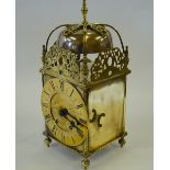 A 17th century style brass lantern clock