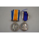 A pair of medals - British War Medal to