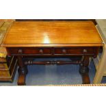 A Victorian mahogany side table, the rec