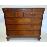A George III mahogany chest of two short