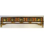 A Chinese painted and gilded wood bed-ca